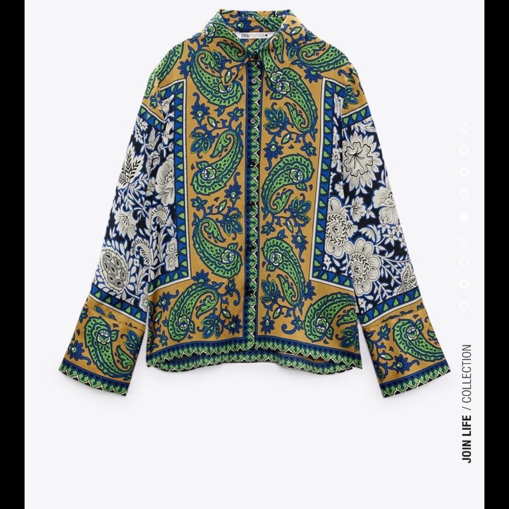 Zara Flowy Print Shirt